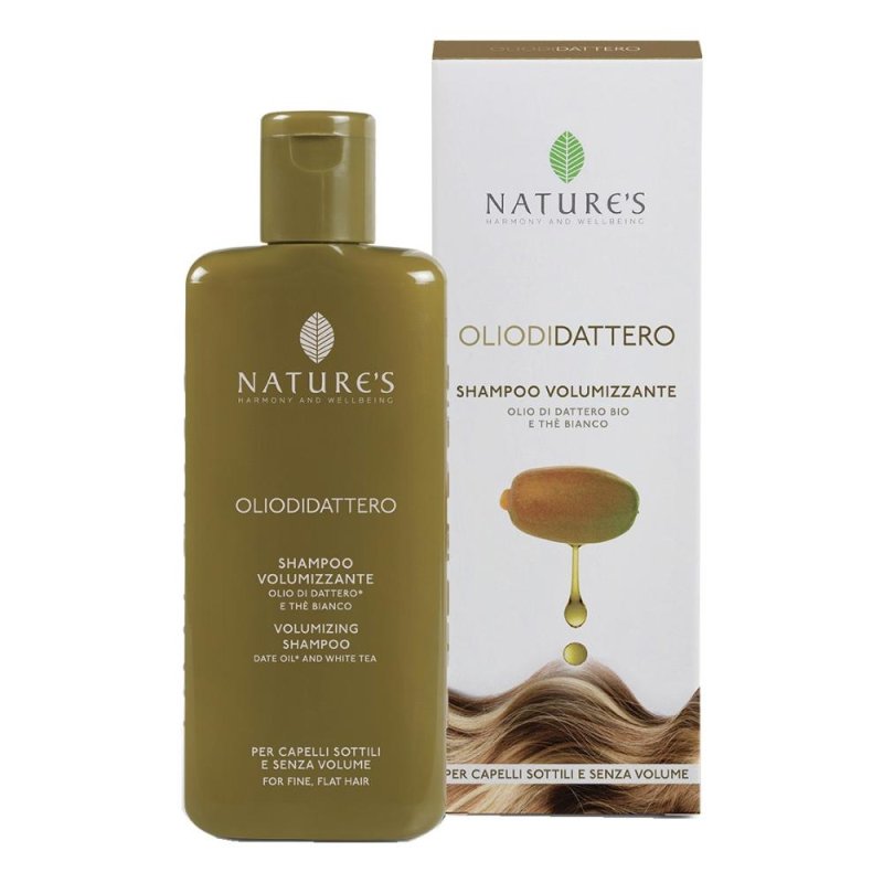 Natures Olio di Dattero shampoo volume - shampoo volumizzante allolio di dattero Natures Olio di Dattero shampoo volume - shampoo volumizzante allolio di dattero
