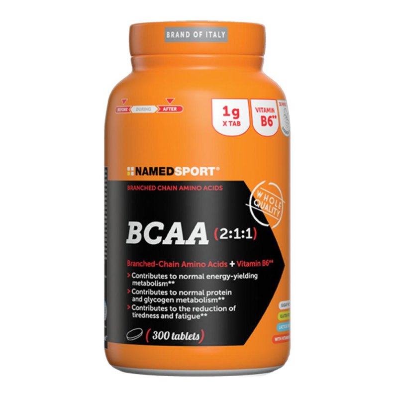 Named Sport BCAA 2:1:1 Integratore di Aminoacidi Ramificati con Vitamina B6 300 compresse Named Sport BCAA 2:1:1 Integratore di Aminoacidi Ramificati con Vitamina B6 300 compresse