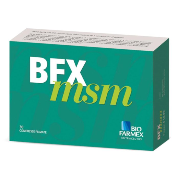 BFX MSM 30 Compresse Integratore di Metilsulfonilmetano per Articolazioni e Cartilagini BFX MSM 30 Compresse Integratore di Metilsulfonilmetano per Articolazioni e Cartilagini