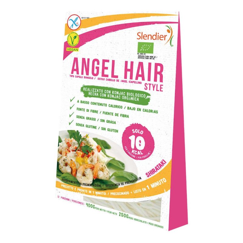 Shirataki capello d’angelo bio senza glutine 250 gr Shirataki capello d’angelo bio senza glutine 250 gr