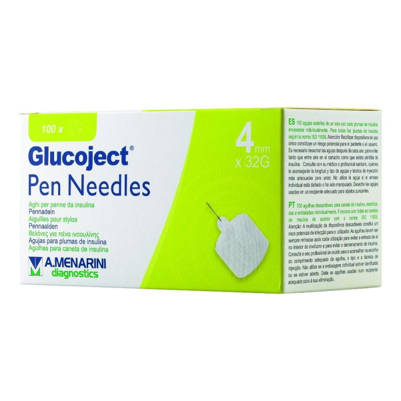 Ago Per Penna Da Insulina Glucoject Lunghezza 4 Mm Gauge 32 100 Pezzi Ago Per Penna Da Insulina Glucoject Lunghezza 4 Mm Gauge 32 100 Pezzi
