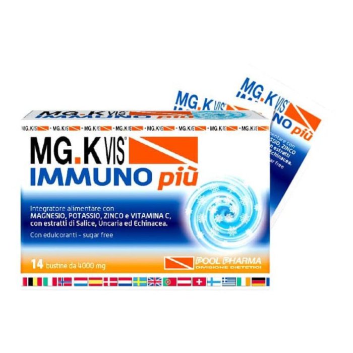 MGK VIS Difese Immunitarie Immuno Più Integratore 14 Buste Arancia MGK VIS Difese Immunitarie Immuno Più Integratore 14 Buste Arancia