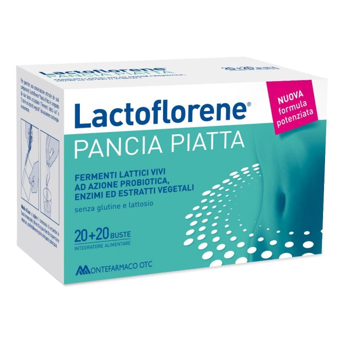 Lactoflorene pancia piatta 20 buste fermenti per ridurre il gonfiore addominale - Montefarmaco Lactoflorene pancia piatta 20 buste fermenti per ridurre il gonfiore addominale - Montefarmaco