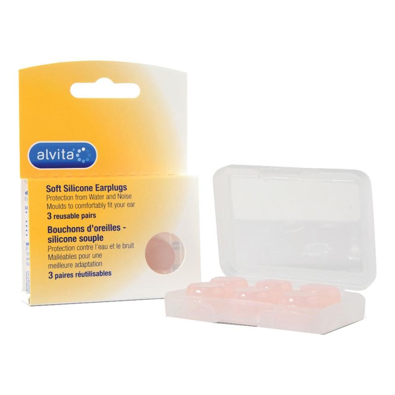 Alvita Tappi Auricolari Silicone Modellabile 3 Paia Riutilizzabili Alvita Tappi Auricolari Silicone Modellabile 3 Paia Riutilizzabili