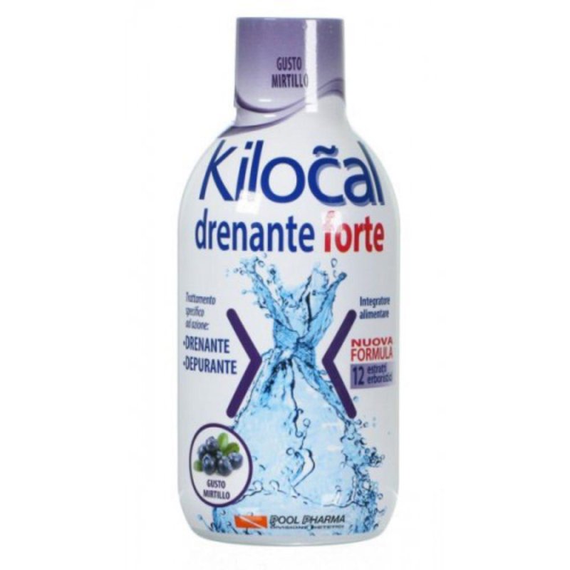 Kilocal drenante forte depurativo 500 ml gusto mirtillo - Pool Pharma Srl