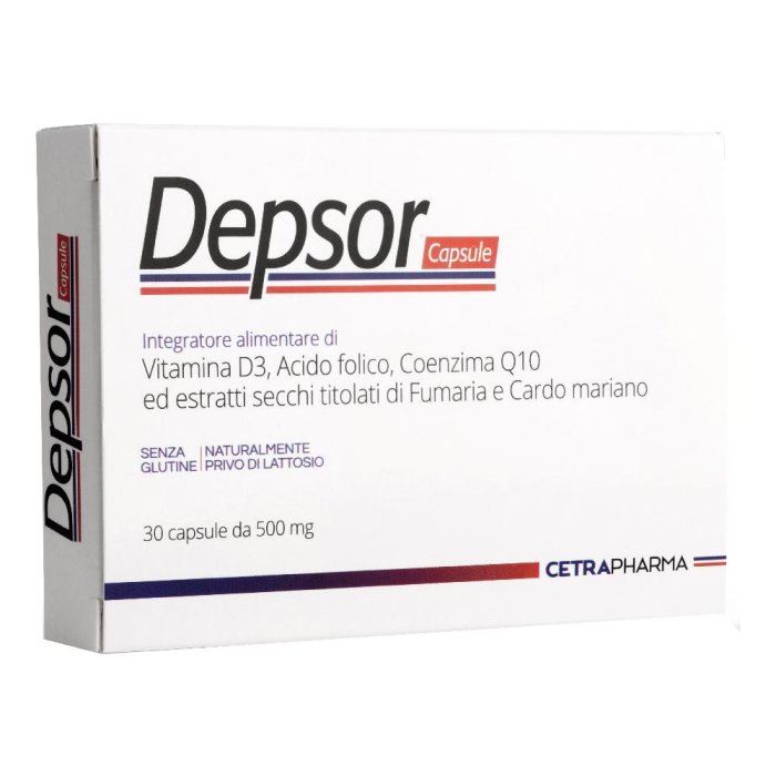 Depsor 30 capsule 500 mg - integratore con estratti vegetali Depsor 30 capsule 500 mg - integratore con estratti vegetali
