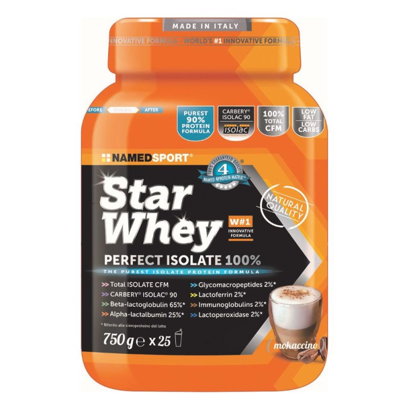 Namedsport Star Whey Isolate Mokaccino Cream integratore di proteine 750 g