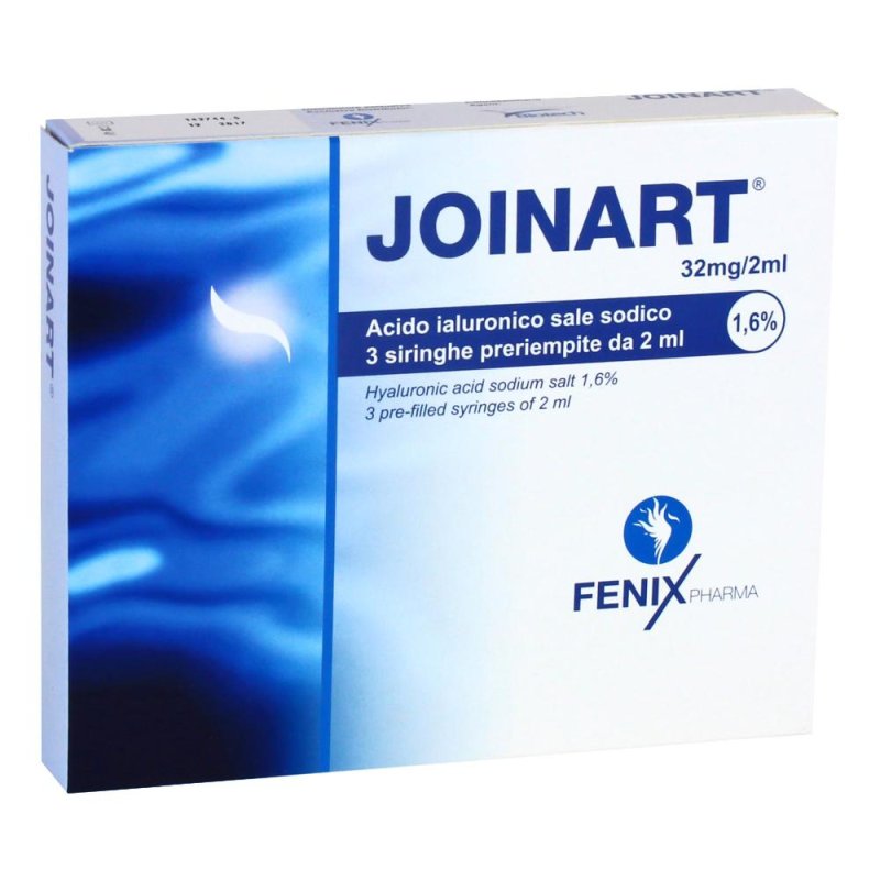 Joinart siringa 1,6% 2 ml 3 pezzi acido ialuronico iniettabile per articolazioni