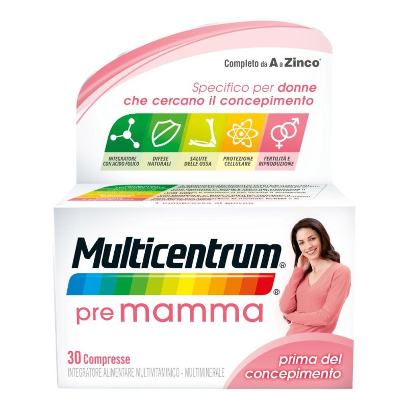 Multicentrum Integratore Alimentare Pre Mamma 30 compresse Multicentrum Integratore Alimentare Pre Mamma 30 compresse