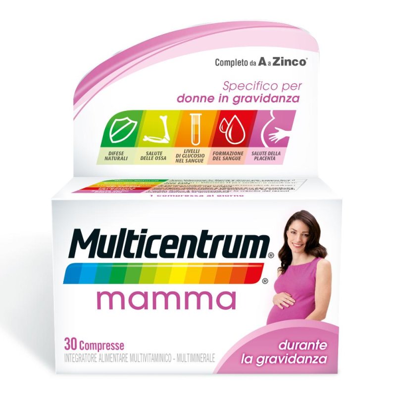 Multicentrum mamma 30 compresse integratore gravidanza con acido folico, ferro e vitamina D Multicentrum mamma 30 compresse integratore gravidanza con acido folico, ferro e vitamina D