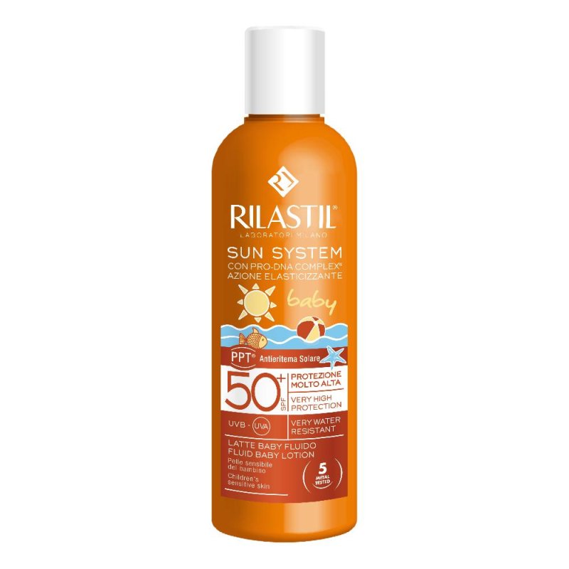 Rilastil Baby Sun System PPT SPF50+ Fluido Protezione Molto Alta 200 ml Rilastil Baby Sun System PPT SPF50+ Fluido Protezione Molto Alta 200 ml