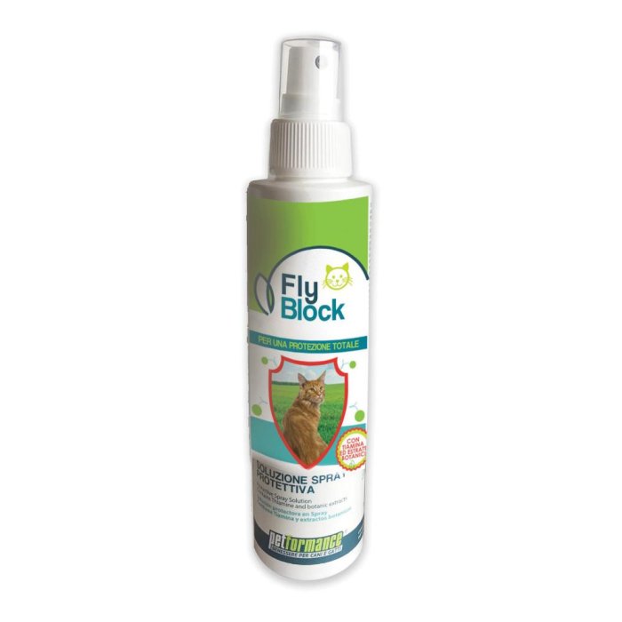 Flyblock Lozione Antiparassitaria per Gatto Spray 150 ml Protezione da Pulci Zecche e Insetti Flyblock Lozione Antiparassitaria per Gatto Spray 150 ml Protezione da Pulci Zecche e Insetti