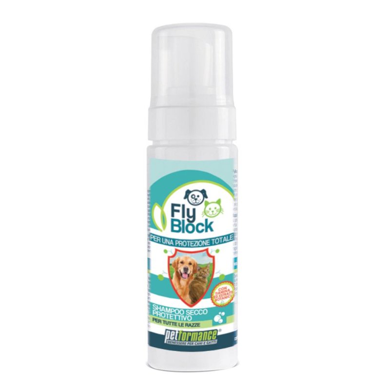 Flyblock shampoo secco cani e gatti - shampoo secco antiodore per cani e gatti Flyblock shampoo secco cani e gatti - shampoo secco antiodore per cani e gatti