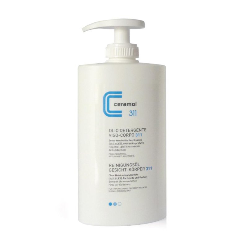 Ceramol 311 olio detergente viso-corpo 400 ml detergente delicato per pelli sensibili Ceramol 311 olio detergente viso-corpo 400 ml detergente delicato per pelli sensibili