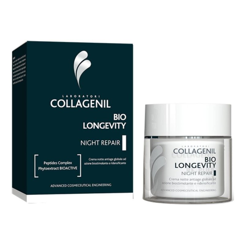 Collagenil Bio Longevity Night Repair Crema Notte Rivitalizzante Nutriente 50ml Collagenil Bio Longevity Night Repair Crema Notte Rivitalizzante Nutriente 50ml