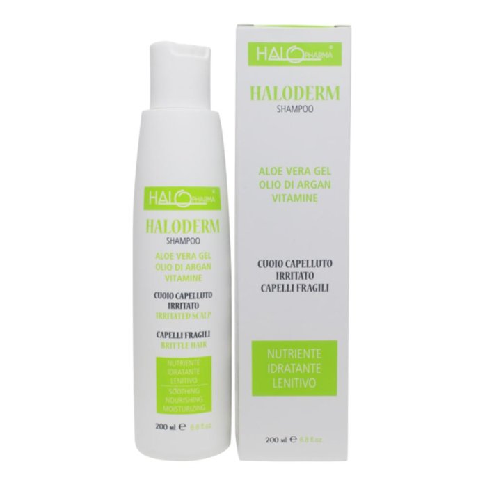 Haloderm Shampoo 200 ml | Shampoo Dermatologico Lenitivo per Cute Sensibile con Prurito, Arrossamenti e Desquamazione Haloderm Shampoo 200 ml | Shampoo Dermatologico Lenitivo per Cute Sensibile con Prurito, Arrossamenti e Desquamazione
