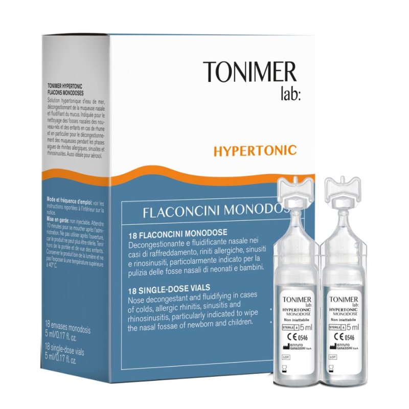 Ganassini  Tonimer Lab Hypertonic Soluzione Ipertonica 18 Fiale 5 ml