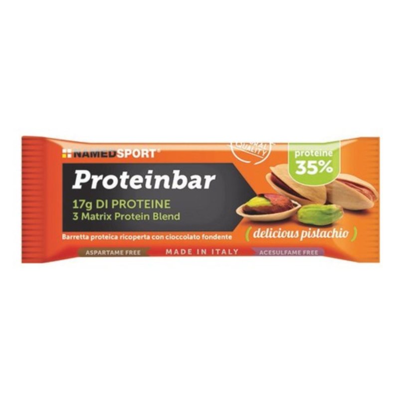 Proteinbar Delicious Pistachio Barretta  proteica al pistacchio e cioccolato fondente 50 g