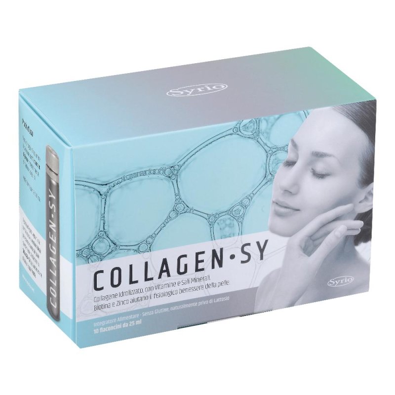 Syrio Collagen-Sy Integratore di Collagene Liquido Confezione da 10 Fiale da 25 Millilitri Syrio Collagen-Sy Integratore di Collagene Liquido Confezione da 10 Fiale da 25 Millilitri