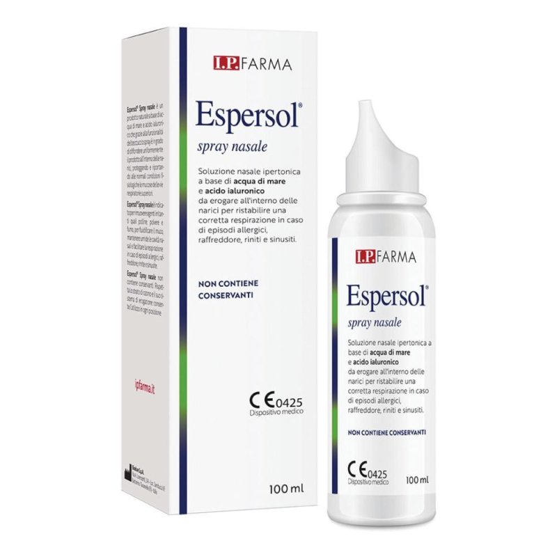 Espersol Spray soluzione nasale ipertonica con acido ialuronico 100 ml Espersol Spray soluzione nasale ipertonica con acido ialuronico 100 ml