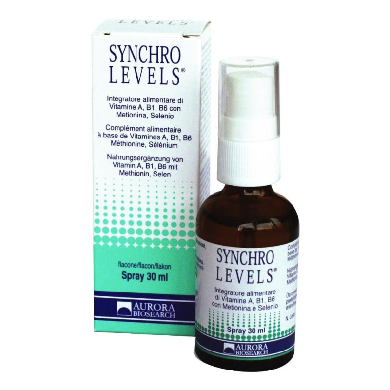 Synchro Levels spray 30 ml: integratore orale di vitamine e minerali con assorbimento sublinguale Synchro Levels spray 30 ml: integratore orale di vitamine e minerali con assorbimento sublinguale