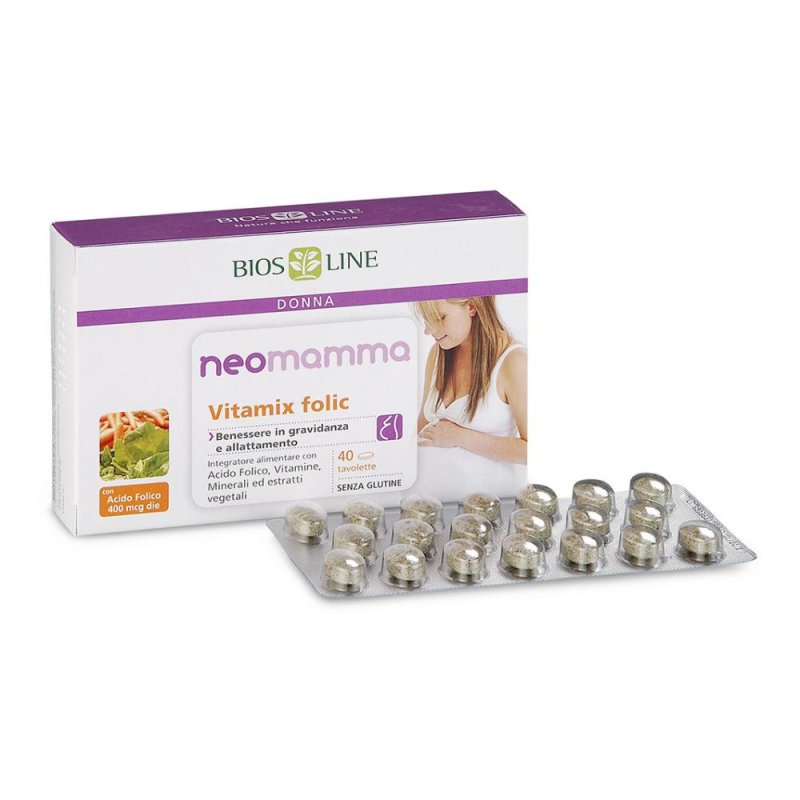 Bios Line Biosline Neomamma Vitamix Folic 40 Compresse New Bios Line Biosline Neomamma Vitamix Folic 40 Compresse New