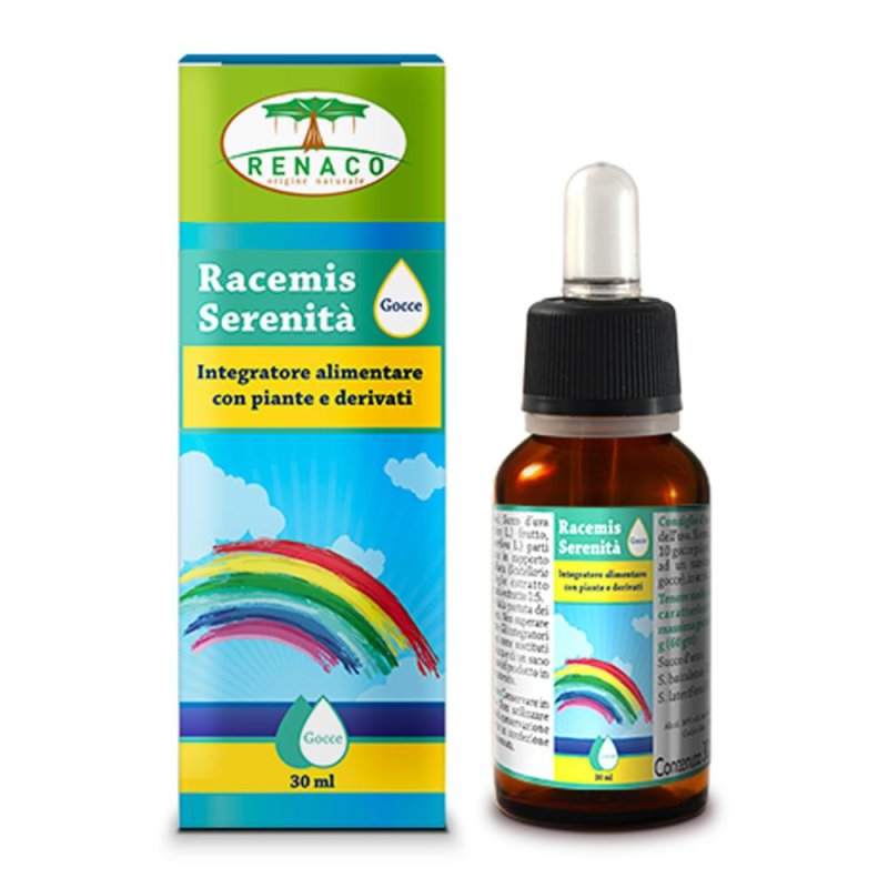 Racemis Serenita gocce 30 ml - integratore con escolzia, passiflora e melissa per rilassamento e sonno