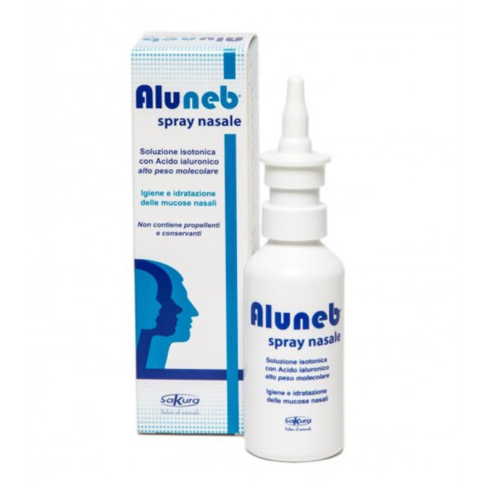 Aluneb Spray Nasale con Acido Ialuronico - Soluzione Isotonica per il Benessere delle Vie Respiratorie 50ml Aluneb Spray Nasale con Acido Ialuronico - Soluzione Isotonica per il Benessere delle Vie Respiratorie 50ml