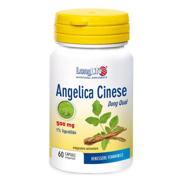 Angelica cinese LongLife 60 capsule - integratore a base di Dong Quai Angelica cinese LongLife 60 capsule - integratore a base di Dong Quai