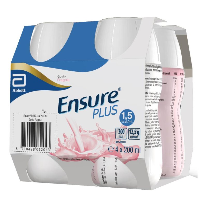 Ensure Plus Gusto Fragola Strawberry 4 X 200 ml Ensure Plus Gusto Fragola Strawberry 4 X 200 ml