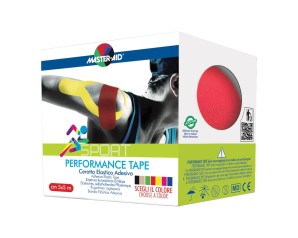 Master-Aid Performance Tape Cerotto Elastico Adesivo Taping Rosso 5cm x 5m