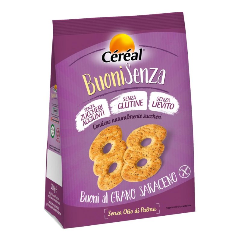 Cereal Buoni Senza - Biscotti al Grano Saraceno Senza Glutine 200g Cereal Buoni Senza - Biscotti al Grano Saraceno Senza Glutine 200g