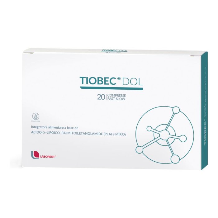 Tiobec Dol 20 compresse Fast-Slow per lo stress ossidativo a base di Acido a-Lipoico - Laborest Tiobec Dol 20 compresse Fast-Slow per lo stress ossidativo a base di Acido a-Lipoico - Laborest