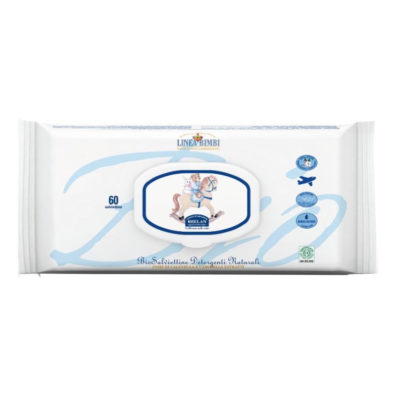 Helan Bimbi - Salviettine Detergenti Naturali 60 salviette Helan Bimbi - Salviettine Detergenti Naturali 60 salviette