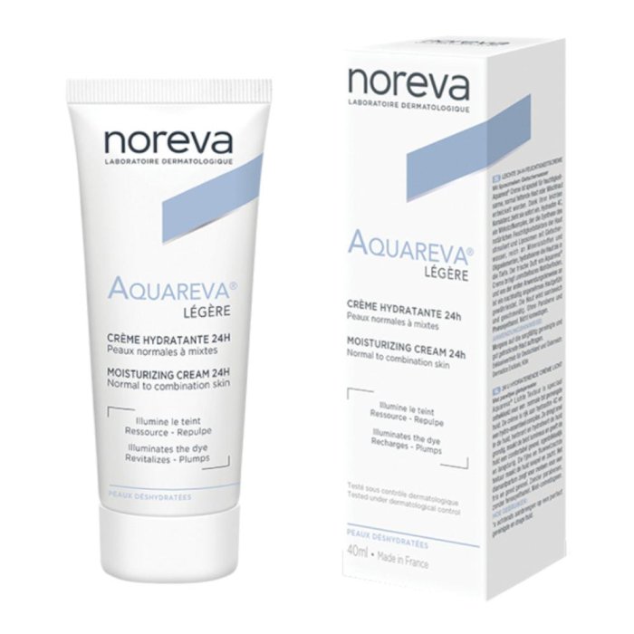 Noreva Aquareva Crema Idratante 24 Ore Leggera Viso per Pelle Normale e Mista 40 ml
