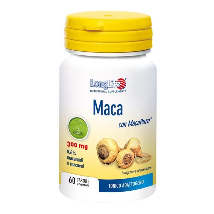Maca 300mg LongLife 60 Capsule Vegetali Maca 300mg LongLife 60 Capsule Vegetali