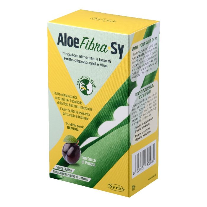 Aloe Sy Fibra Integratore con Aloe in Stick &ndash; 14 Stick Monodose, Totale 210 Millilitri