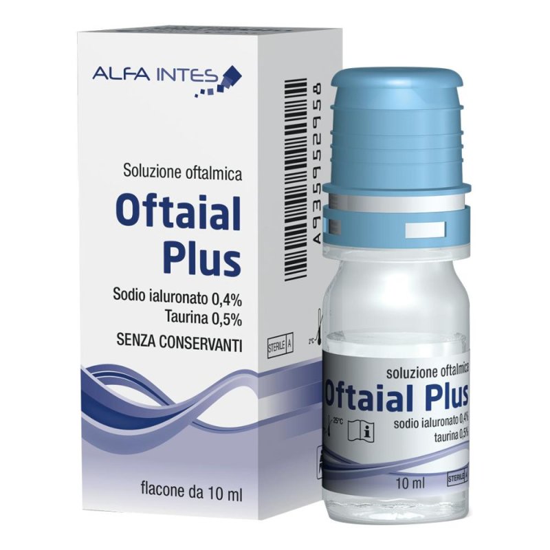 Soluzione Oftalmica Oftaial Plus Acido Ialuronico 0,4% E Taurina 10ml Soluzione Oftalmica Oftaial Plus Acido Ialuronico 0,4% E Taurina 10ml