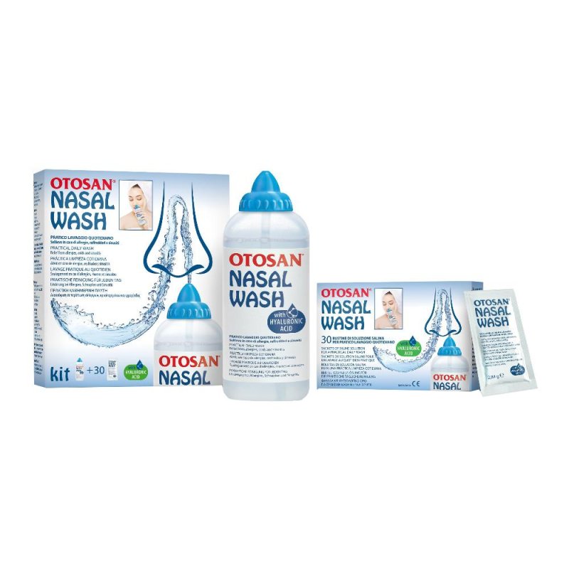 Otosan nasal wash kit per lavaggio nasale 240 ml + 30 bustine da 2,84 g Otosan nasal wash kit per lavaggio nasale 240 ml + 30 bustine da 2,84 g
