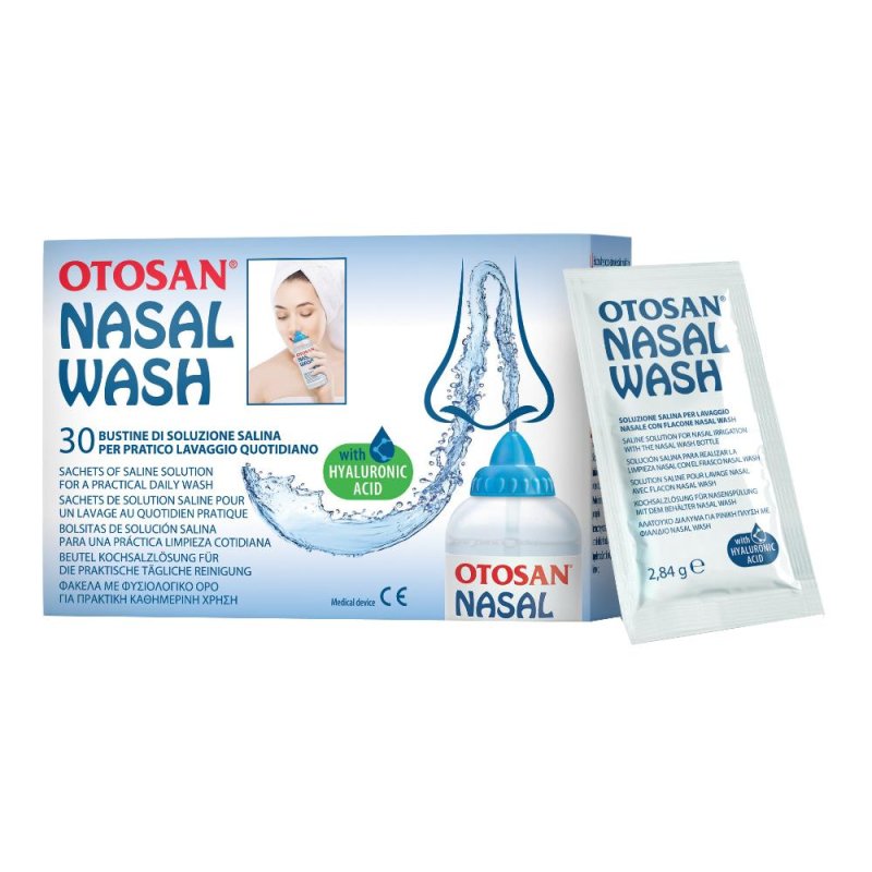 Otosan nasal wash soluzione salina per lavaggi nasali 30 bustine da 2,84 g Otosan nasal wash soluzione salina per lavaggi nasali 30 bustine da 2,84 g