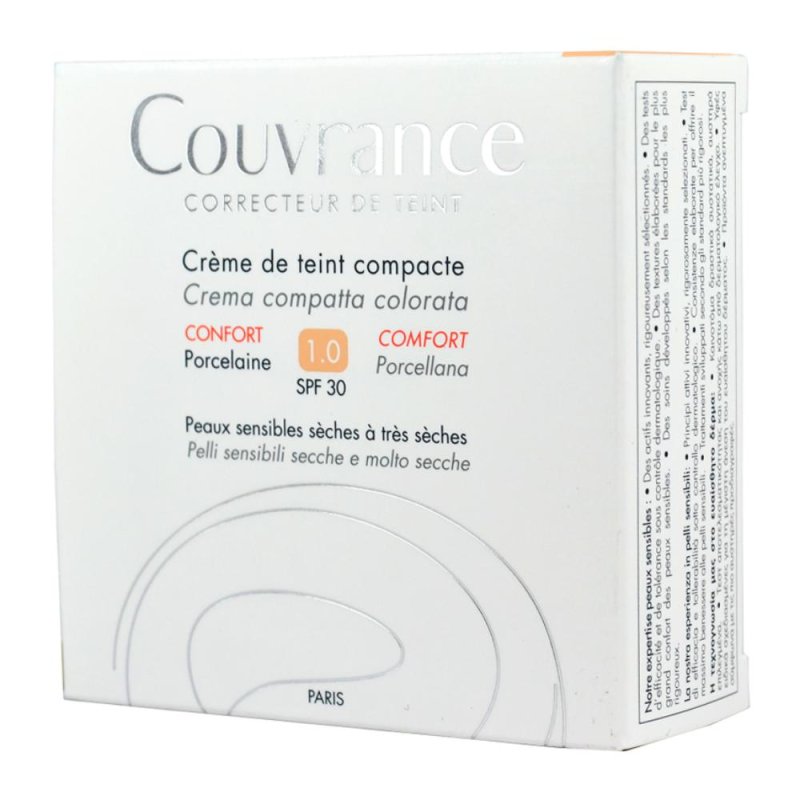 Eau Thermale Avene Couvrance Crema Compatta Colorata Nf Comfort Porcellana 9,5 G
