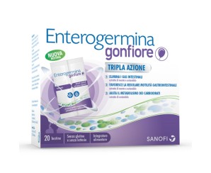 Enterogermina Gonfiore 20 bustine Integratore per gonfiore addominale no gas - Sanofi (10+10 bustine)