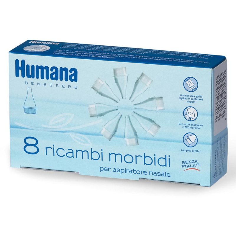 Humana Ricambio Morbido per Aspiratore Nasale per Neonati e Bambini &ndash; Accessorio Igienico per Pulizia Nasale