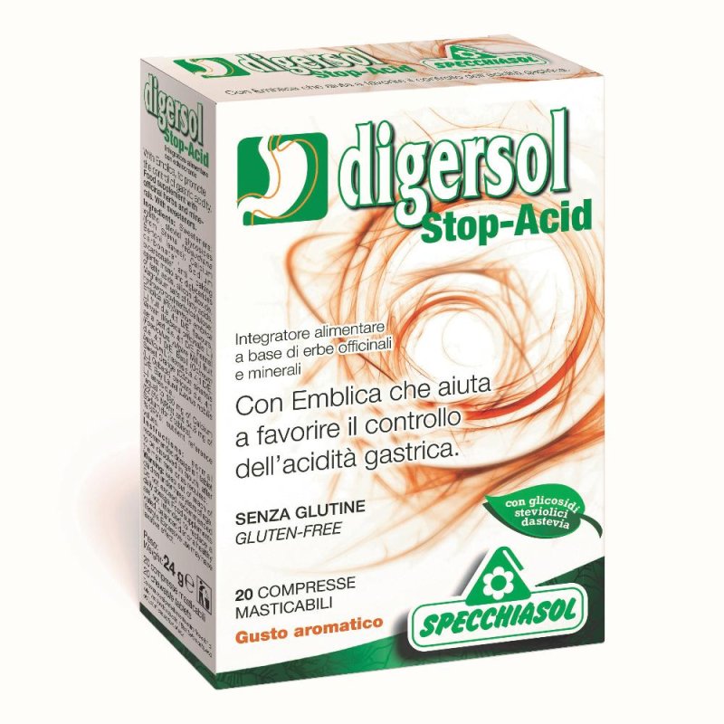 Specchiasol Digersol Stop-acid 20 compresse Specchiasol Digersol Stop-acid 20 compresse