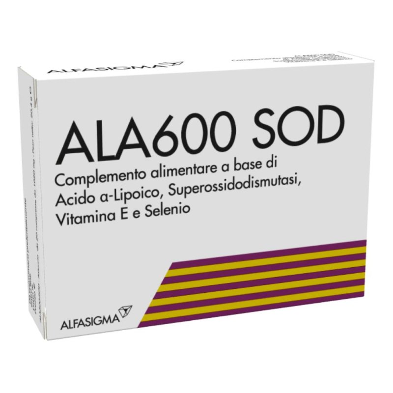 Alfasigma AlaSod 600 Integratore Alimentare Antiossidante 20 compresse