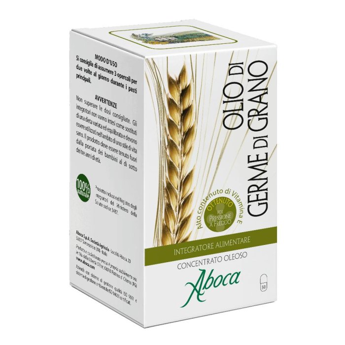 Aboca Olio di Germe di Grano Antiossidante Integratore Alimentare 50 Opercoli Aboca Olio di Germe di Grano Antiossidante Integratore Alimentare 50 Opercoli
