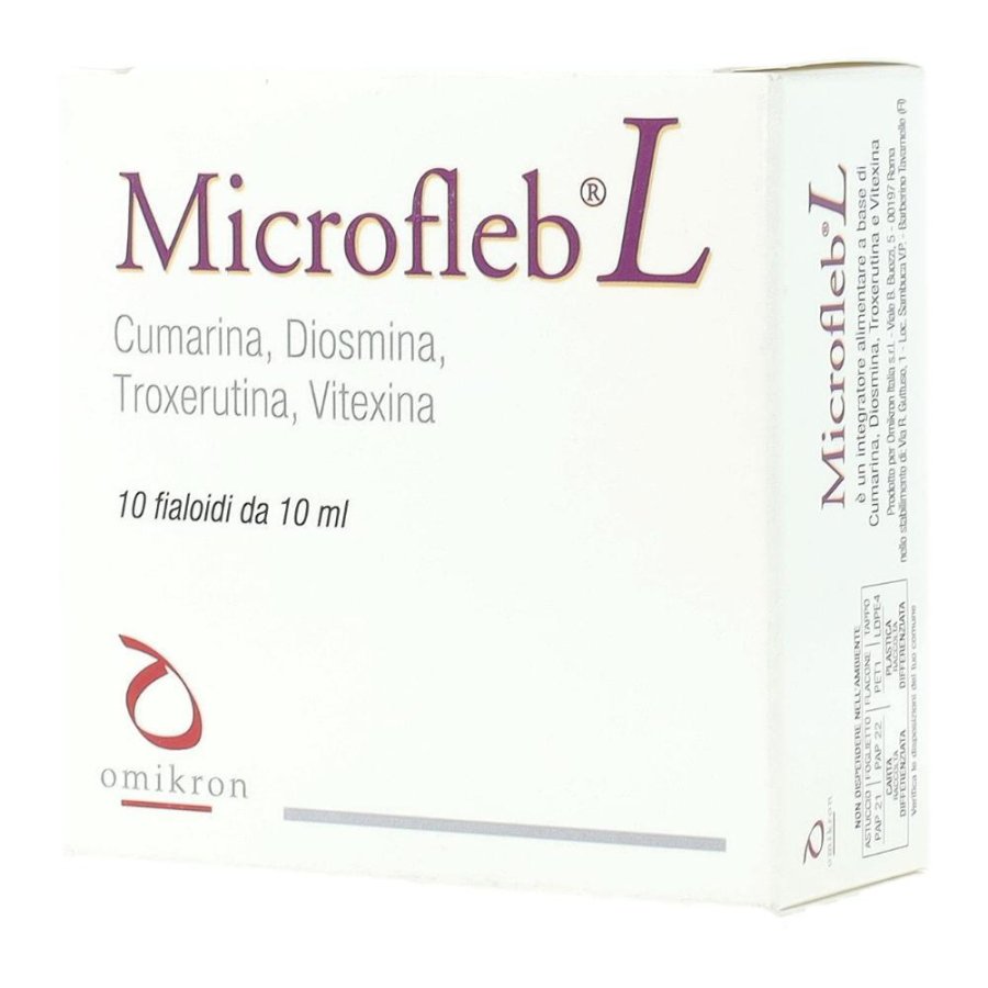 Omikron Microfleb L Integratore alimentare 10 Fiale 10 ml Omikron Microfleb L Integratore alimentare 10 Fiale 10 ml