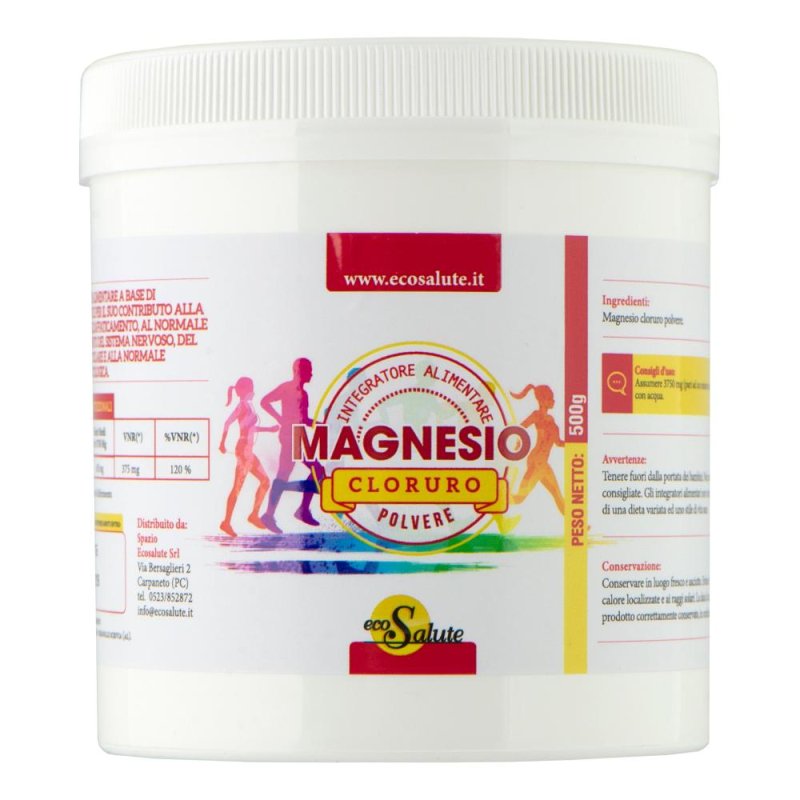 Ecosalute Magnesio Cloruro Polvere Integratore Puro 500g Ecosalute Magnesio Cloruro Polvere Integratore Puro 500g