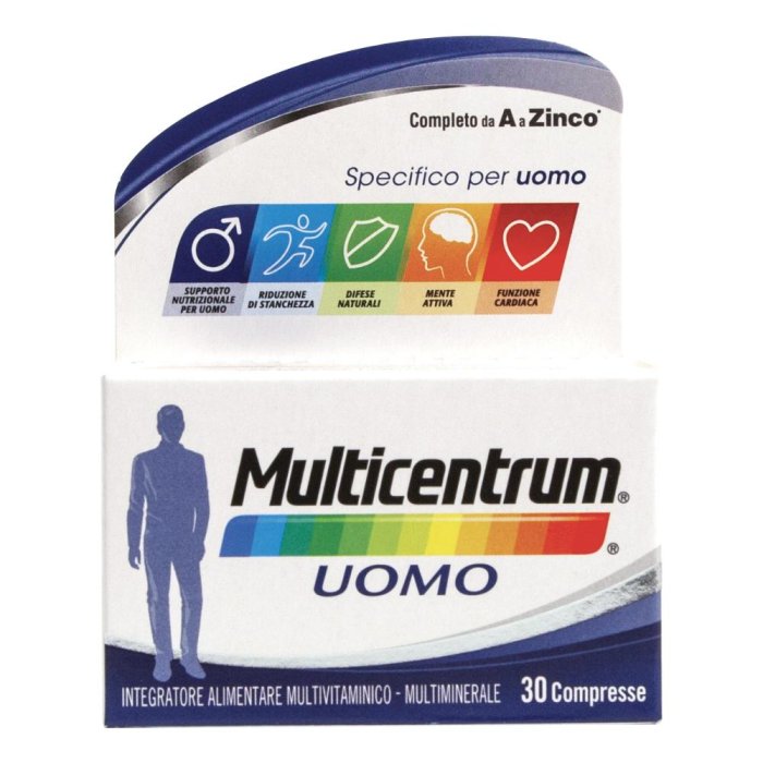 Multicentrum uomo integratore supporta il fabbisogno nutrizionale 30 compresse - Glaxosmithkline C.Health Srl Multicentrum uomo integratore supporta il fabbisogno nutrizionale 30 compresse - Glaxosmithkline C.Health Srl