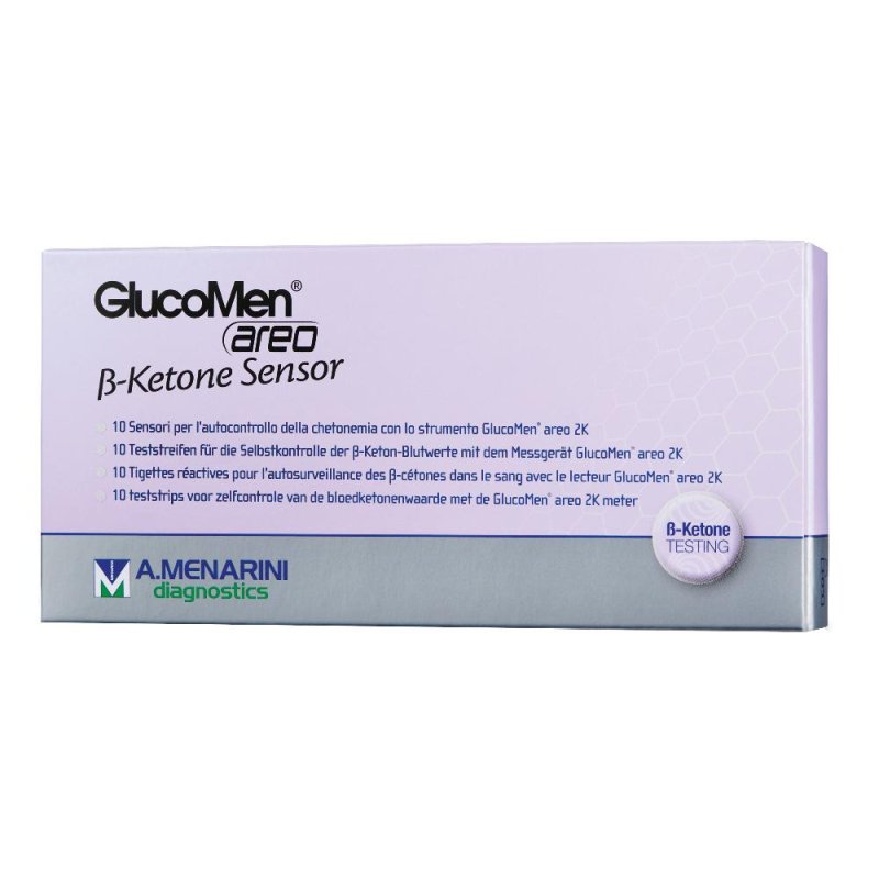 Glucomen Aero B-Ketone Sensor Strisce Misurazione Chetonemia 10 Pezzi Glucomen Aero B-Ketone Sensor Strisce Misurazione Chetonemia 10 Pezzi